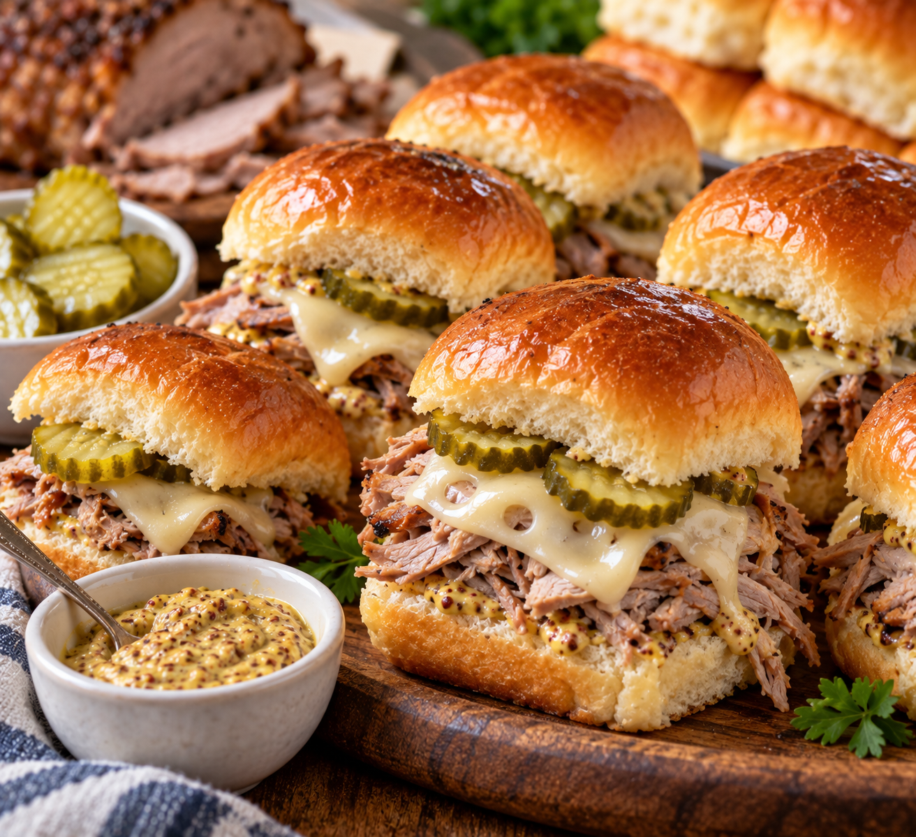 Hawaiian roll pork sliders two ways