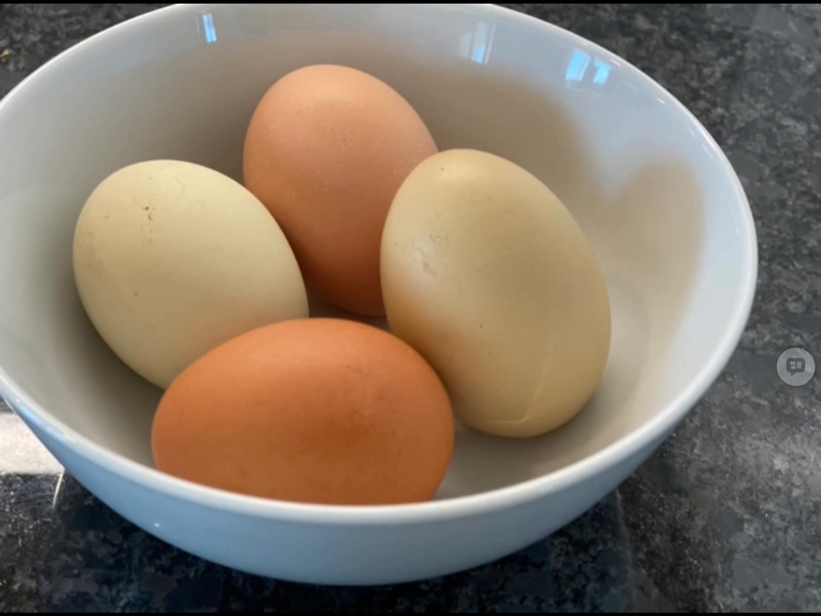 Perfectly cooked hard-boiled eggs with bright yellow yolks.