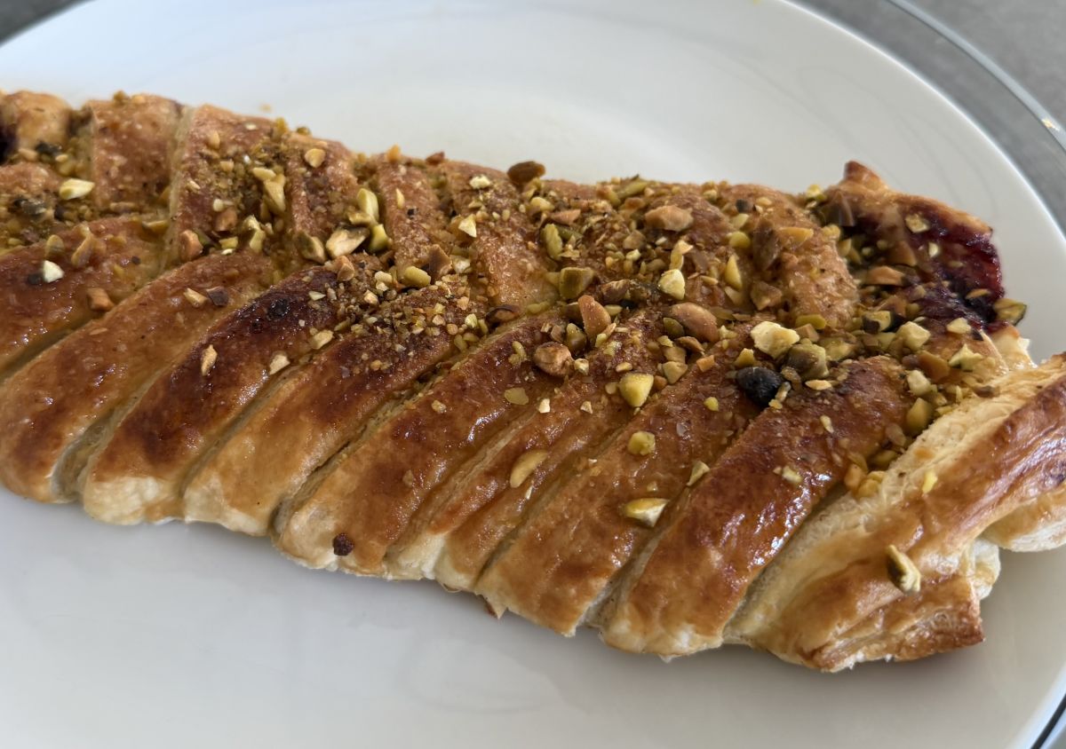 Mediterranean Honey Pistachio Puff Pastry with Honey Lemon Drizzle