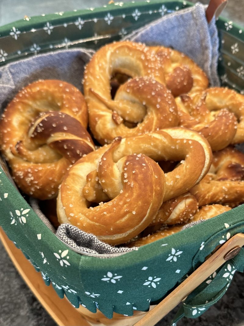 Soft Pretzels with Bavarian Beer Cheese Spread (Obatzda)