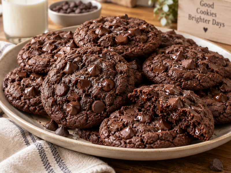 Double Chocolate Chip Cookies