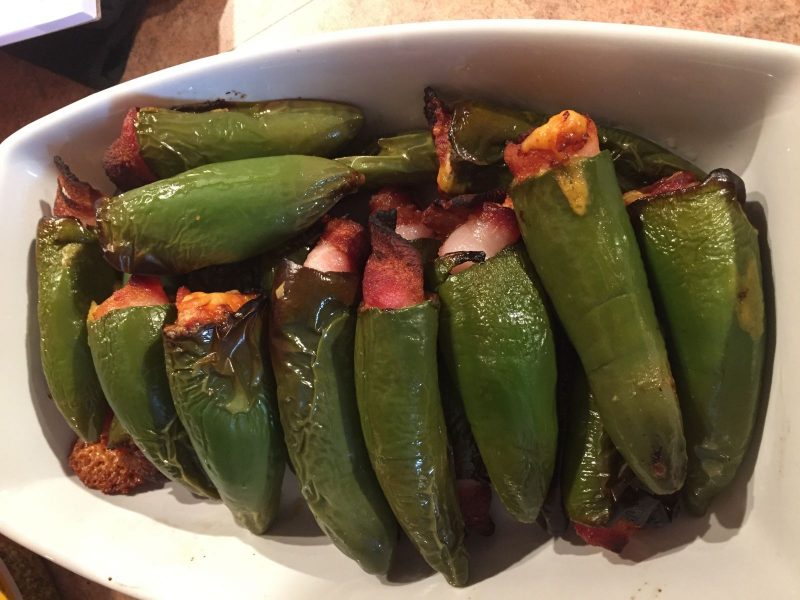Cubanelle Peppers Stuffed with Sausage and Spinach