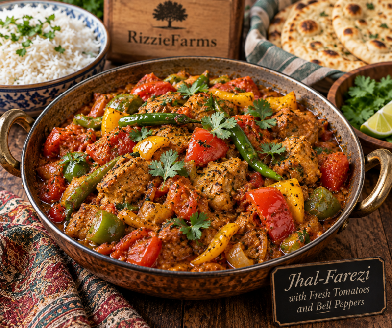 Jhal-Farezi with Fresh Tomatoes and Bell Peppers