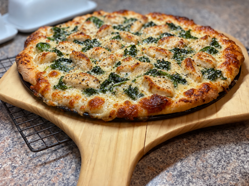 Pizza – Chicken Spinach Alfredo