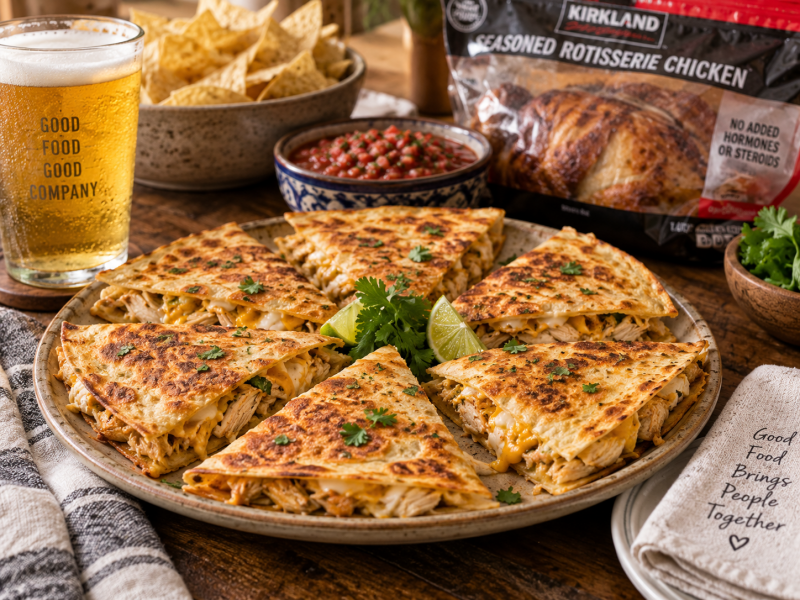 Costco Rotisserie Chicken Quesadillas