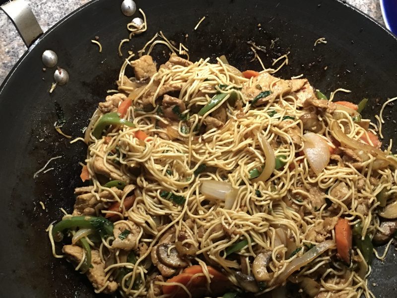 Pork Ramen Stir-Fry with Ginger, Garlic & Lime