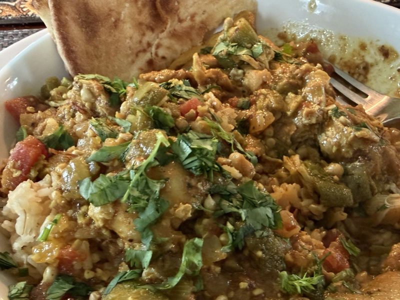 Indian Chicken & Okra Curry with Basmati Rice