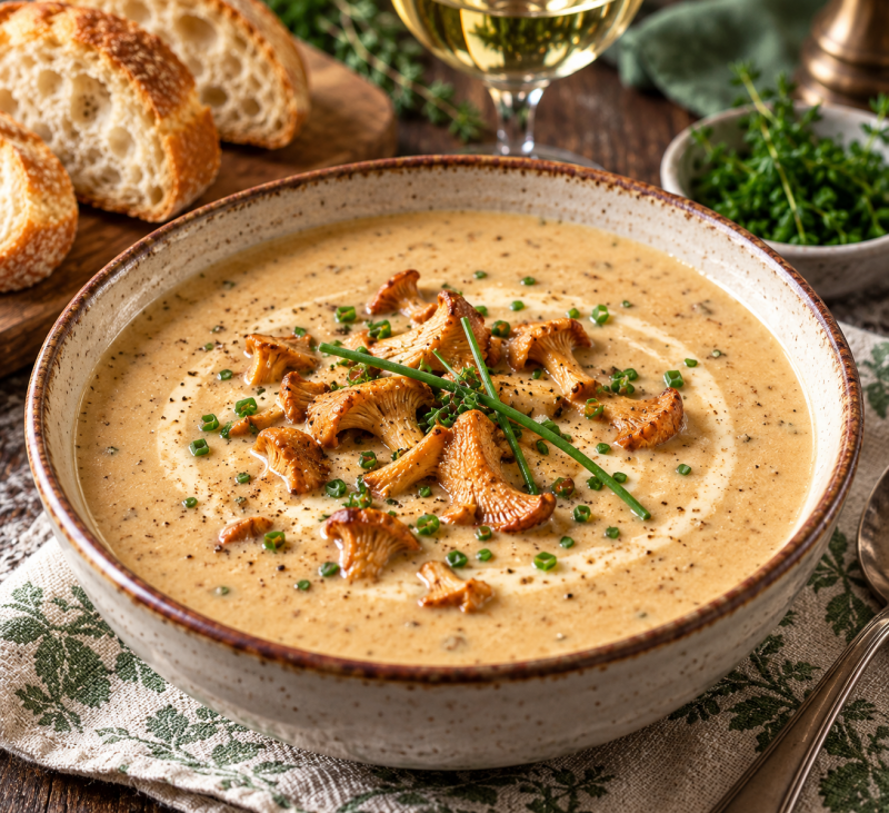 Cream of Chanterelle Mushroom Soup