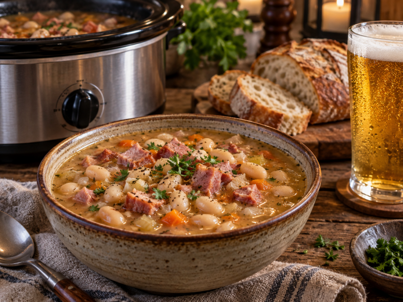 Ham & Bean Soup (Crock Pot)