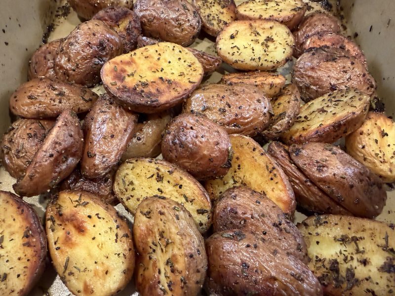 Garlic Curry Roasted Potatoes
