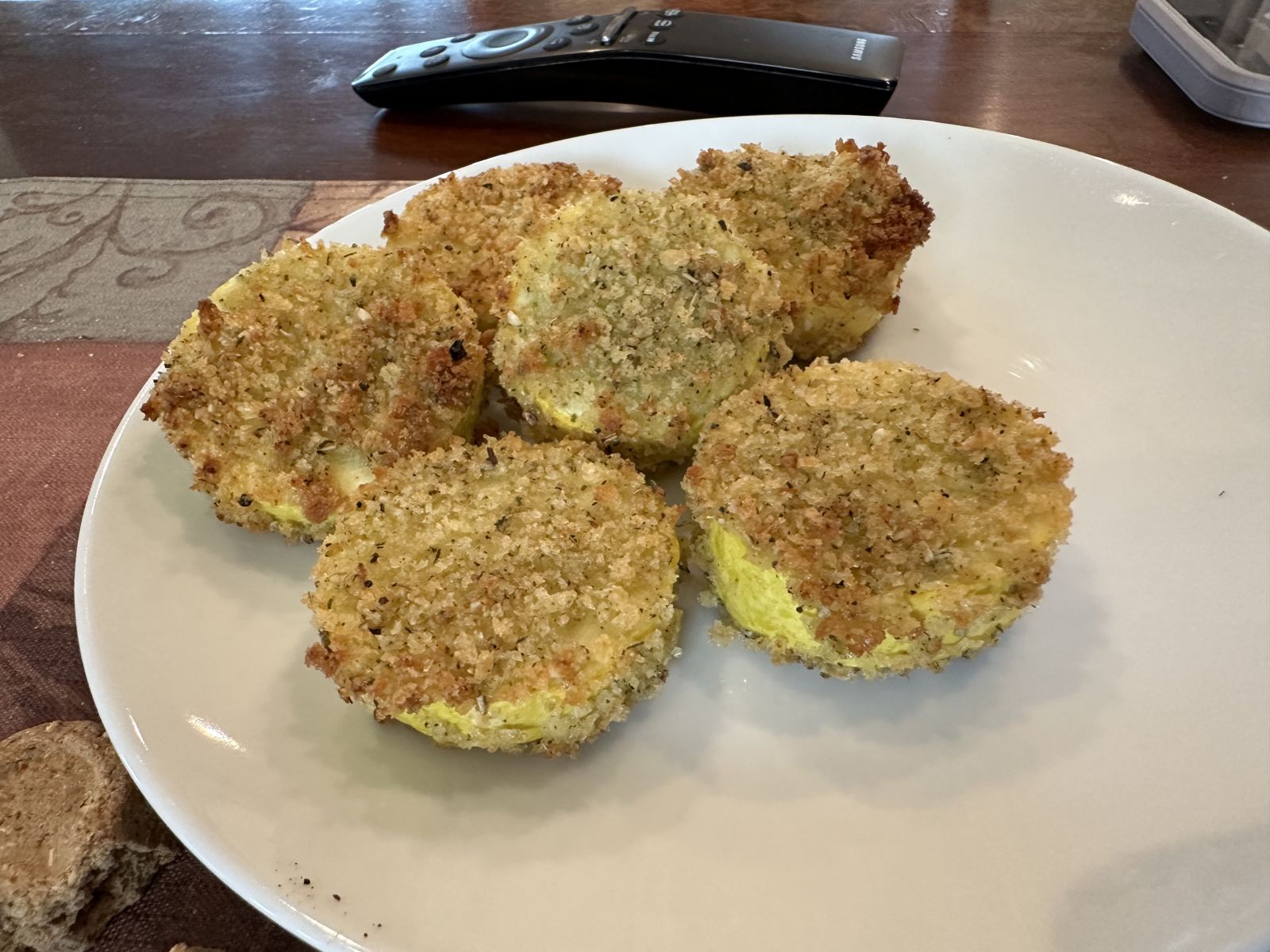 Air Fryer Savory Yellow Squash with Panko