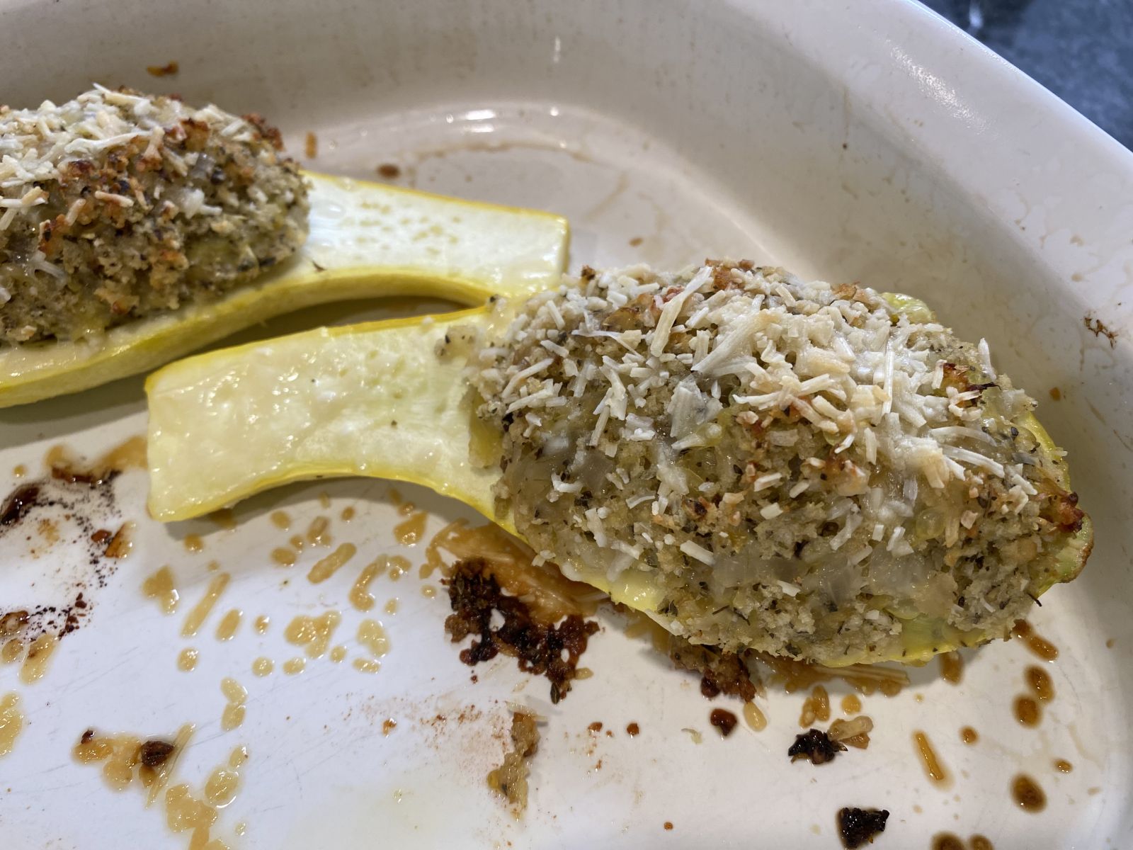 Yellow Squash Boats with Mushrooms and Spinach